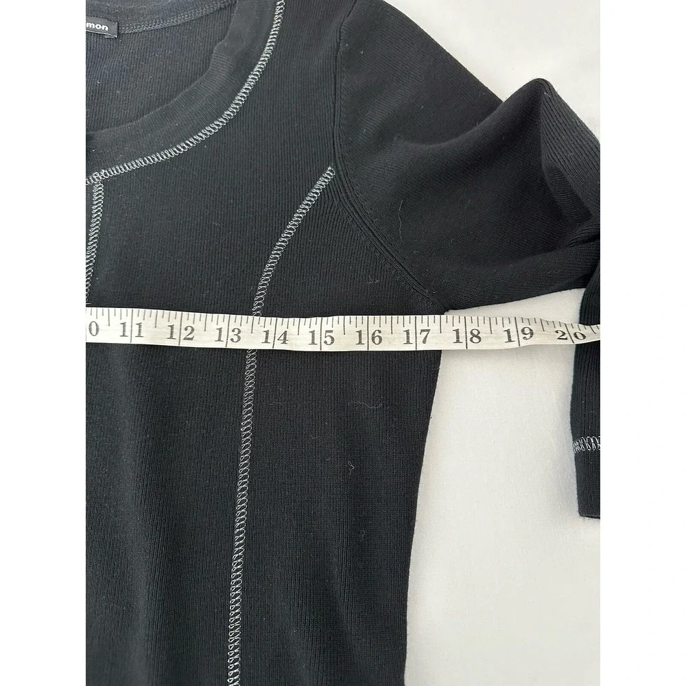 Michael Simon Womens Size Medium Black Knit Cardigan Jeweled Buttons Event Party